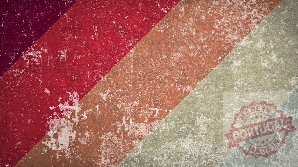 Grunge vintage diagonal stripes background forming an abstract design | Red, burgundy, beige and light green stripes forming a vintage grunge textured background - Realized with Pictrs.com