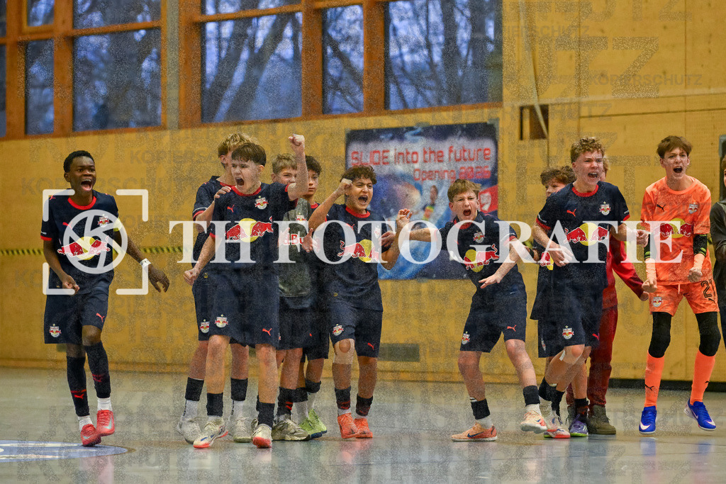 GER, Begegnung, Fussball, U14 Hallenturnier, PS-Immo-Cup 2026, 18.01.2026 | Jubel bei RB Fussballakademie Salzburg