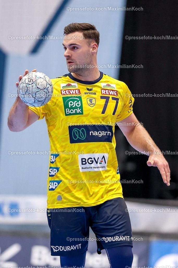 BHC16112501053 | 16.11.2025, Handball, HBL, Bergischer HC - Rhein-Neckar Löwen, Mitsubishi Electric HALLE Düsseldorf: Dani Baijens (Rhein-Neckar Löwen #77) 