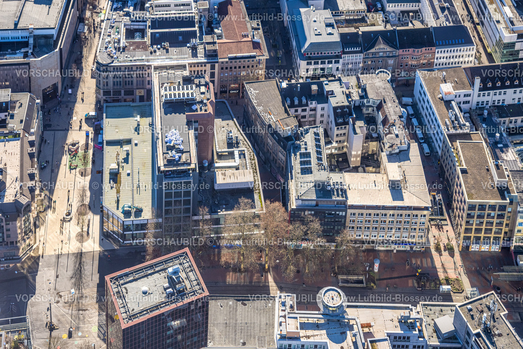Dortmund260200049 | Luftbild, Baustelle und Baukran mit Sanierung am Gebäude Esprit und Mayersche Buchhandlung, Westenhellweg Ecke Kampstraße, direkt in der City, Dortmund, Ruhrgebiet, Nordrhein-Westfalen, Deutschland