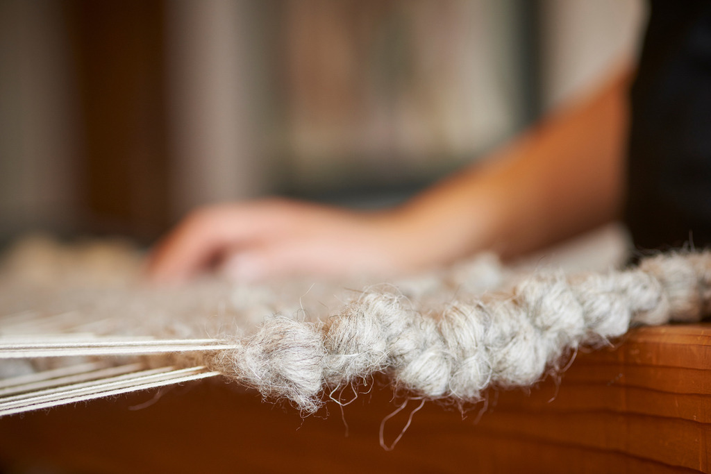 Wollschmiedn | Gars am Kamp, Austria - October 17, 2015: Wollschmiedn; handgewebte Schafwollteppiche von Barbara Schmidt. - Realisiert mit Pictrs.com