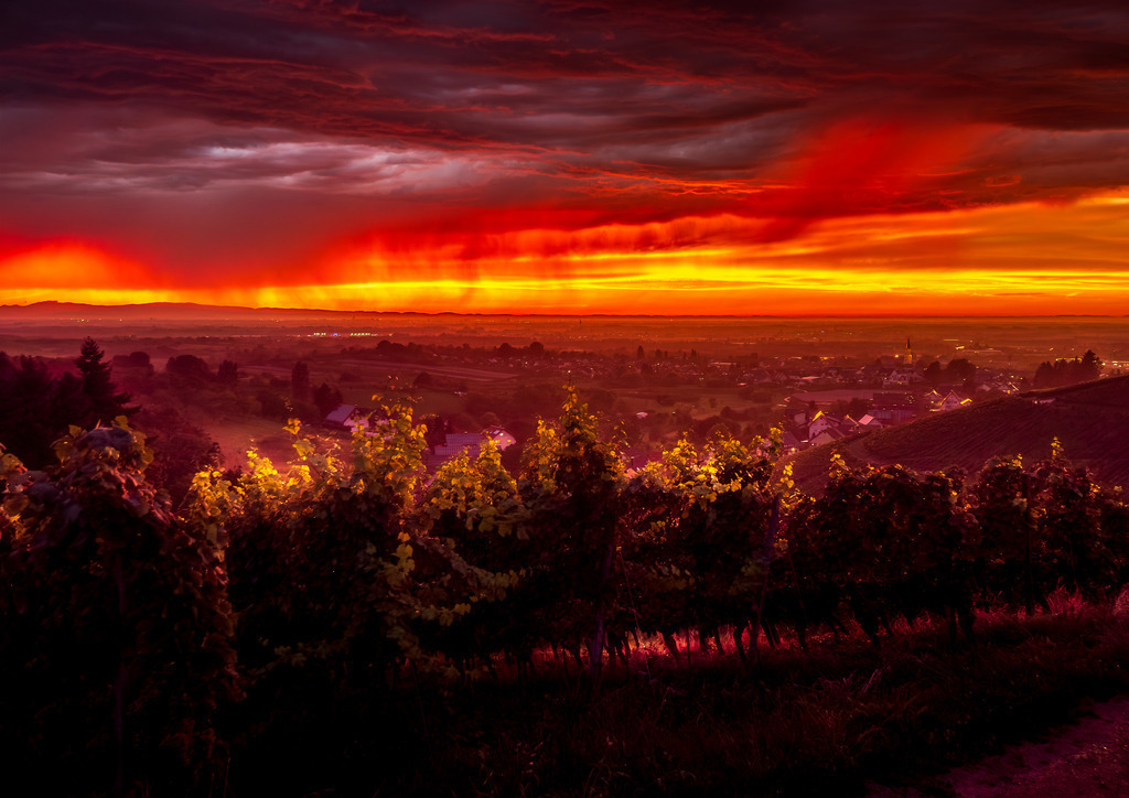 MPI_Sunset_0019 | Mystische Abendstimmung über der Rheinebene in Bottenau - Realisiert mit Pictrs.com