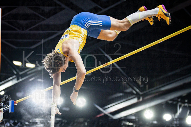 World Athletics Indoor Championships Kujawy Pomorze 26, 21.03.2026 | TORUN, POLAND - MARCH 21:  Armand DUPLANTIS (SWE) competes in the men's pole vault during the World Athletics Indoor Championships Kujawy Pomorze 26 on day 2 / session 2 at Kujawsko-Pomorska Arena Torun on March 21, 2026 in Torun, Poland. 