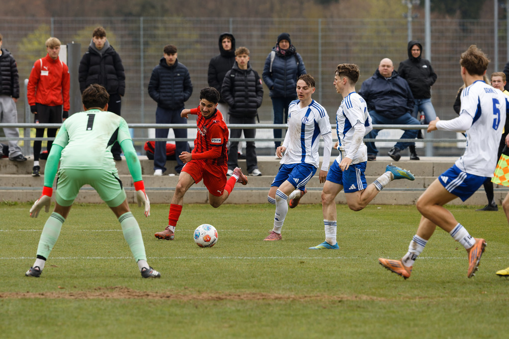 20260412-FCHS04_216 | 1.FC Heidenheim 1846 vs. FC Schalke 04, Fußball, U19, A-Junioren, NWL, U19-DFB-Nachwusliga, 2025/2026, 8. Spieltag, 12.04.2026 in Heidenheim, Walter-Birkhold-Jugendstadion (Foto: Michael Bulling) - Realisiert mit Pictrs.com