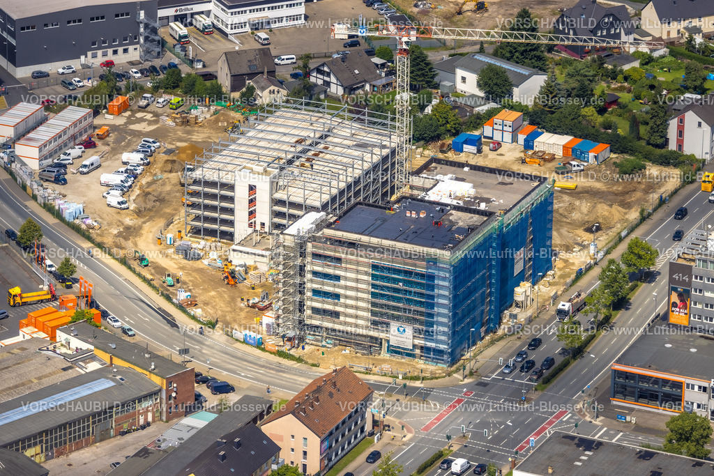 Bochum230802490 | Luftbild, Baustelle und Neubau für Grönemeyer Institut und Med 360ÃƒÆ’Ã†â€™ÃƒÂ¢Ã¢â€šÂ¬Ã…Â¡ÃƒÆ’Ã¢â‚¬Å¡Ãƒâ€šÃ‚Â° an der Rensingstraße Ecke Herner Straße, Riemke, Bochum, Ruhrgebiet, Nordrhein-Westfalen, Deutschland