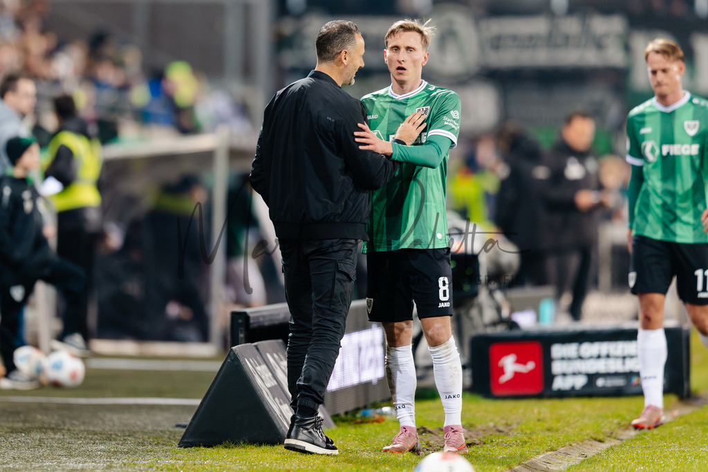 2. Bundesliga, Saison 2025/26, 15. Spieltag: SC Preußen Münster - Hannover 96 | Münster, 05.12.2025: 2. Bundesliga, 15. Spieltag, SC Preußen Münster gegen Hannover 96 im LVM-Preußenstadion in Münster. Foto: sportfotografie.ms | Markus Paletta - Realisiert mit Pictrs.com