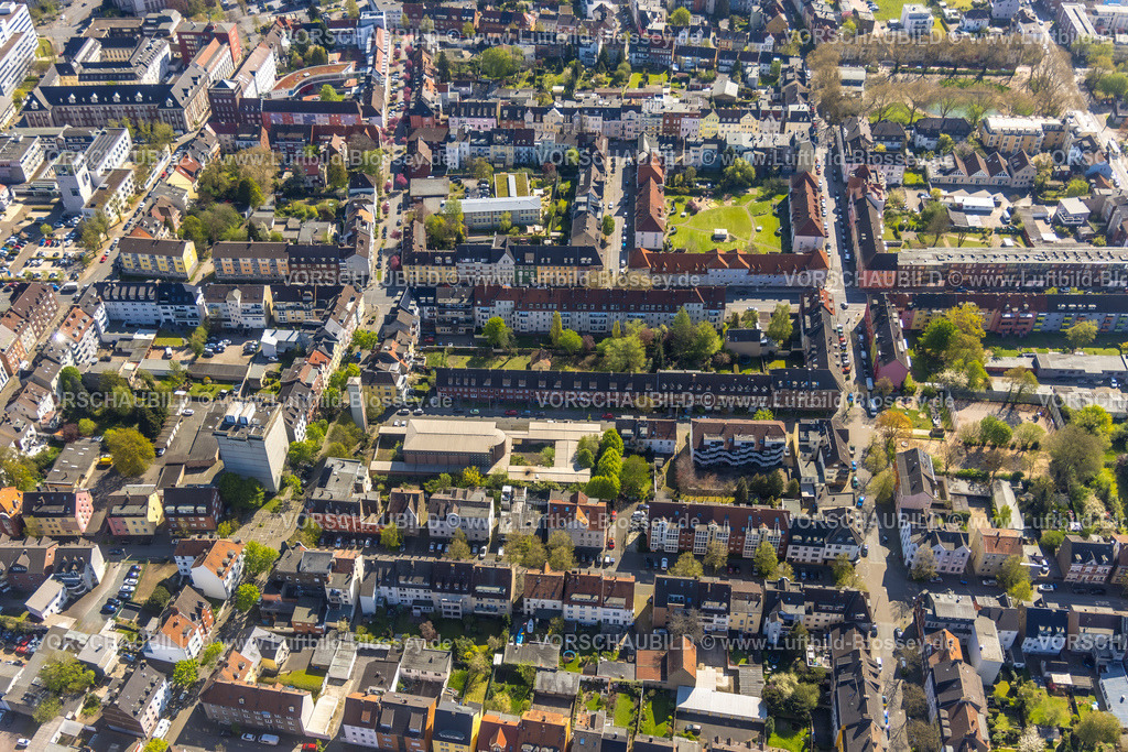 Hamm230400436 | Luftbild, Heilig-Geist-Kirche, Taubenstraße Ecke Feidikstraße, Hochbunker Feidikstraße, Mitte, Hamm, Ruhrgebiet, Nordrhein-Westfalen, Deutschland