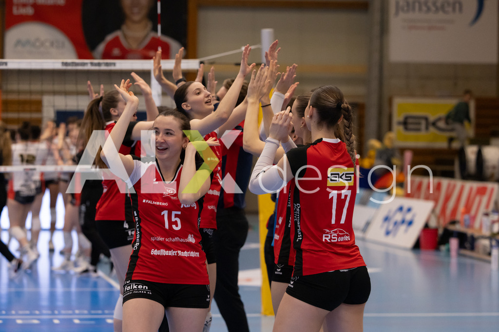 Volleyball I Frauen I Saison 2025-2026 I Volleyball NLA | Women I 1/4 Finals I VC Kanti Schaffhausen - BIWI Volleyball Franches-Montagnes I 21.02.2026 | 15 Alessia Pazin (CH) (VC Kanti Schaffhausen) – Pass / Zuspiel - Realisiert mit Pictrs.com
