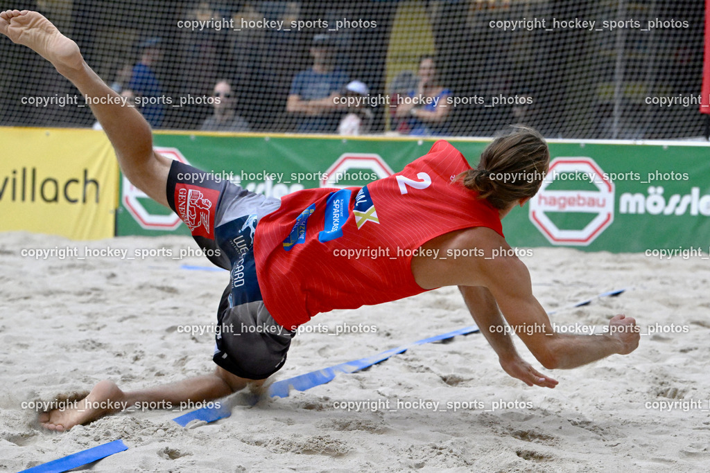 Kärntner Landesmeisterschaft Beach Volleyball | #2 HUBER Alexander Philipp, Kärntner Landesmeisterschaft Beach Volleyball, Kärntner Landesmeisterschaft Beach Volleyball am 18.08.2024 in Villach (Rathausplatz Villach), Austria, (Photo by Bernd Stefan)