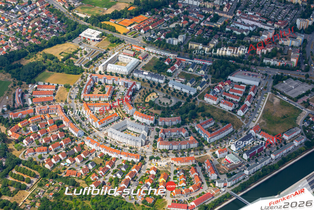 aktuelles Luftbild von Platz-der-deutschen-einheit  Nuernberg - Luftaufnahme wurde 2019 von https://frankenair.de mittels Flugzeug (keine Drohne) erstellt.