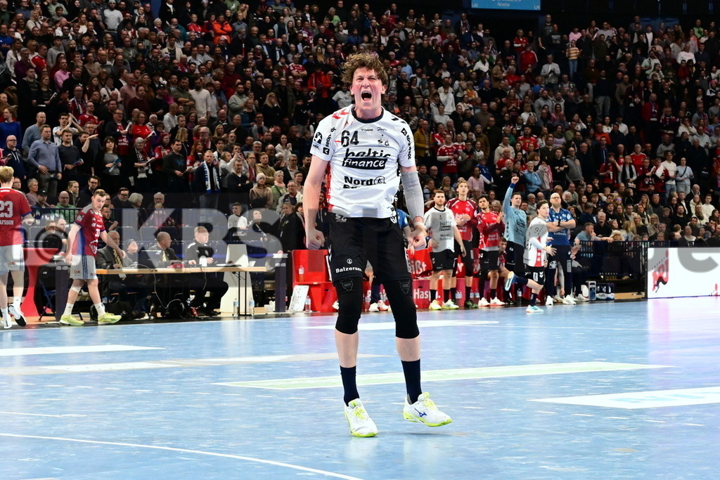 KBS Picture_HSVH-SGFl-Handewitt_054 | Moeller Lasse (SG Fl.-Handewitt) beim Jubeln ,Sportarena :  Barclays Arena Hamburg, - Realisiert mit Pictrs.com