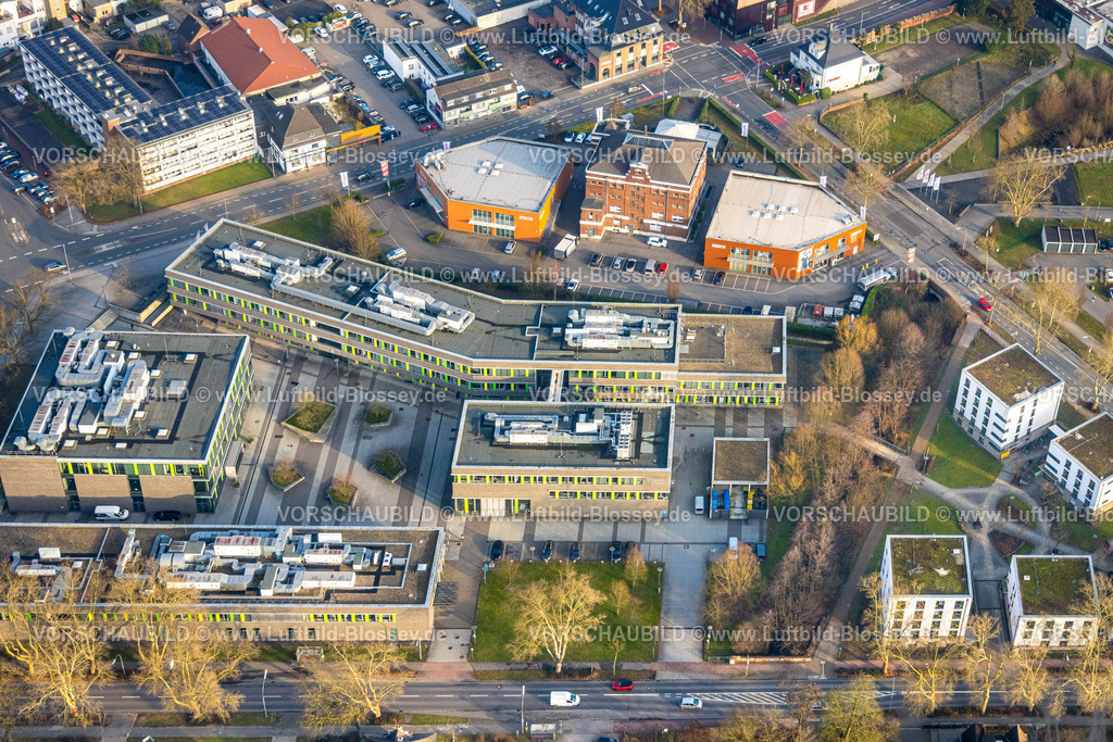 Kamp-Lintfort260101425 | Luftbild, Campus der Hochschule Rhein-Waal, ABC Gebäude denkmalgeschütztes Bauwerk, Kamperbruch, Kamp-Lintfort, Ruhrgebiet, Nordrhein-Westfalen, Deutschland