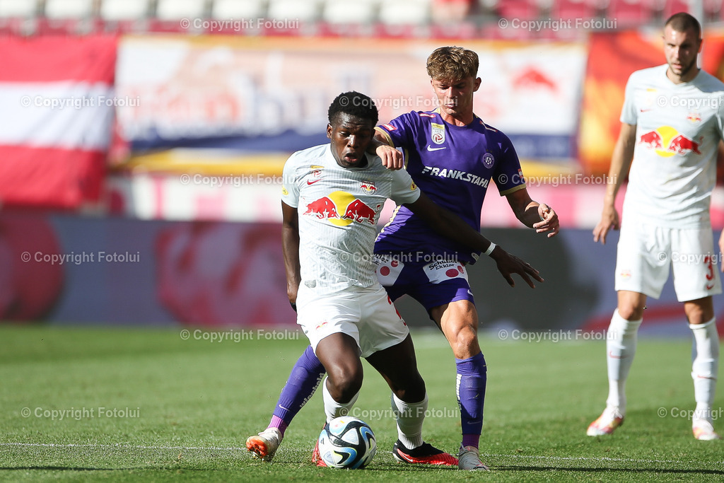 A_LUI_20230813_0037 | SPORT FUSSBALL ADMIRAL BUNDESLIGA RED BULL SALZBURG VS AUSTRIA WIEN
IM BILD: Lucas Gourna-Douath (Red Bull Salzburg), Muharem Huskovic (FK Austria Wien)
FOTO:FOTOLUI/UW