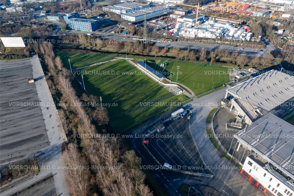 Essen241260068RWE-StadionAnDerHaffenstrasse | Luftbild, Fußballstadion an der Hafenstraße des Clubs Rot-Weiss Essen,3. Bundesliga , Essen-Borbeck, Tribünen, ,Essen, Ruhrgebiet, Nordrhein-Westfalen, Deutschland Copyright: Blossey Mantler