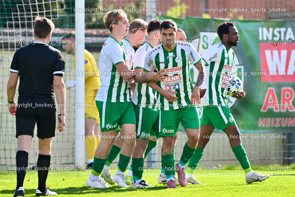 SV Donau Klagenfurt vs. SAK | #49 Damjan Jovanovic SV Donau,  #14 Boyo Jarjue SV Donau,  Jubel SV Donau, #9 Leo Petzner SV Donau,  #19 Sufjan Sulemani SV Donau,  SV Donau Klagenfurt vs. SAK, SV Donau Klagenfurt vs. SAK am 11.04.2026 in Klagenfurt (Sportplat Donau ), Austria, (Photo by Bernd Stefan)