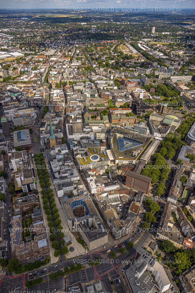 Dortmund230700224 | Luftbild, Innenstadt zwischen Petrikirche und Reinoldikirche, Westenhellweg und Kampstraße, City, Dortmund, Ruhrgebiet, Nordrhein-Westfalen, Deutschland