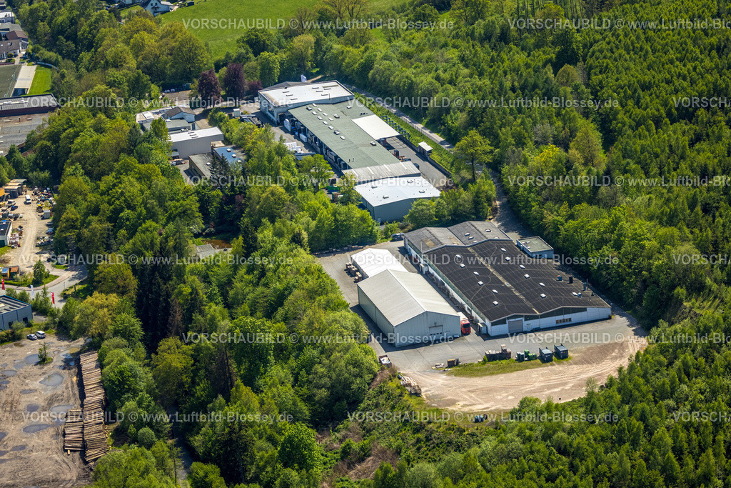 Sundern230505418 | Luftbild, Gewerbegebiet Lockweg, Schulte Duschkabinenbau, ENREGIS GmbH, Sundern, Sauerland, Nordrhein-Westfalen, Deutschland