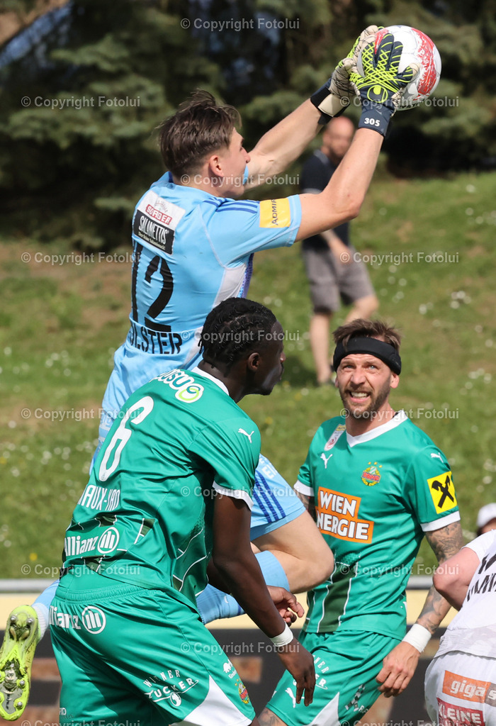 A_LUI_200425_16 | SPORT FUSSBALL ADMIRAL BUNDESLIGA 20.04.25 IM BILD: NIKOLAS POLSTER  (WAC) UND SERGE RAUX  UND GUIDO BURGSTALLER (BEIDENRAPID) FOTO:FOTOLUI/MW