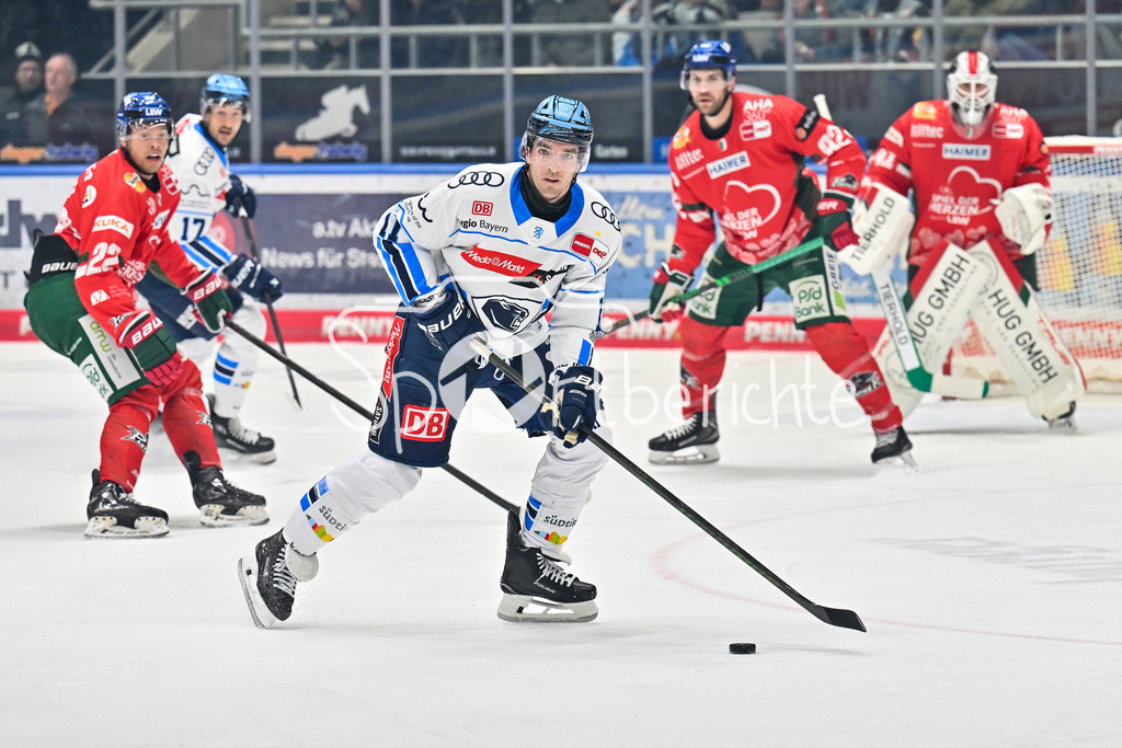 Augsburger Panther - ERC Ingolstadt | AUGSBURG, GERMANY - 12. DECEMBER: am Puck Kenny AGOSTINO (ERC Ingolstadt 11) während dem Match zwischen den Augsburger Panthern und dem ERC Ingolstadt am 27. Spieltag der Penny DEL im Curt Frenzel Stadion