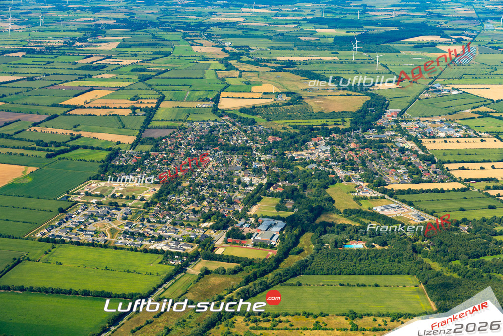 Das Luftbild der Stadt Schafflund wurde 2022 vom Flugzeug heraus erstellt (keine Drohnen-Aufnahmen) Aufnahmehöhe ca.450 Meter- hohe Bildauflösung und Druck-Qualität. Garantiert!