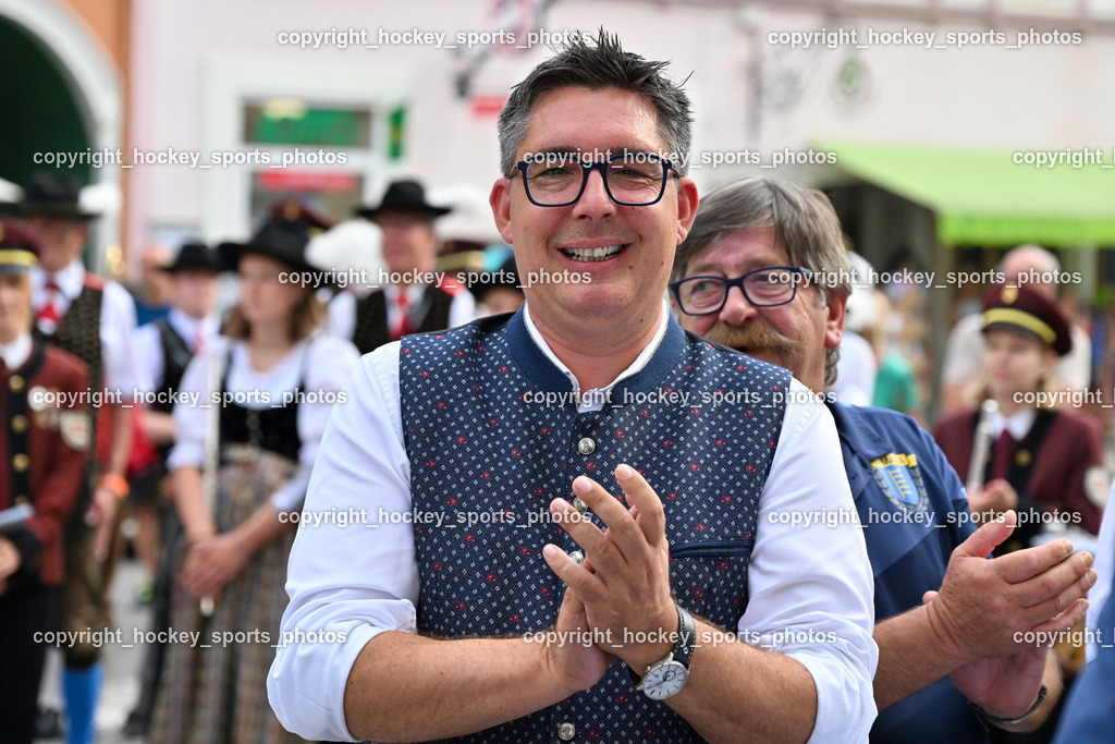 Empfang Heiko Gigler in Gmünd | Stadtrat LAbg. Spittal an der Drau Christoph Staudacher, Empfang Heiko Gigler in Gmünd, Empfang Heiko Gigler in Gmünd am 14.08.2024 in Gmünd (Hauptplatz Gmünd), Austria, (Photo by Bernd Stefan)
