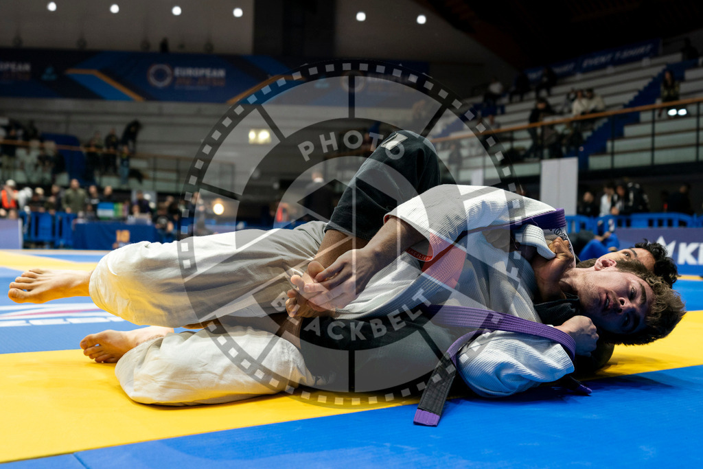 20240123PBB00407 | Fighters compete during the second day of the IBJJF European Championship in Paris, France, on January 23, 2024.