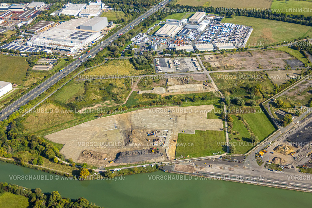 Hamm250900881 | Luftbild, Gewerbegebiet Siegenbeckstraße, Baustelle Geithe, angedachte Autobahn A2 Anschlussstelle Siegenbeckstraße, Uentrop, Hamm, Ruhrgebiet, Nordrhein-Westfalen, Deutschland