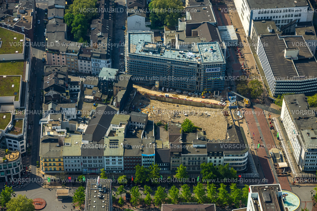 Duisburg240500661 | Luftbild, Baustelle Torhaus Süd im Geschäftsviertel Düsseldorfer Straße Ecke Königstraße, Baustelle der Zech Bau und Neubau, Dellviertel, Duisburg, Ruhrgebiet, Nordrhein-Westfalen, Deutschland