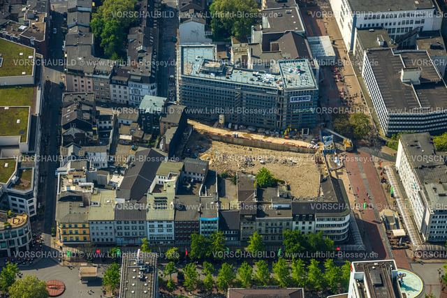 Duisburg240500661 | Luftbild, Baustelle Torhaus Süd im Geschäftsviertel Düsseldorfer Straße Ecke Königstraße, Baustelle der Zech Bau und Neubau, Dellviertel, Duisburg, Ruhrgebiet, Nordrhein-Westfalen, Deutschland