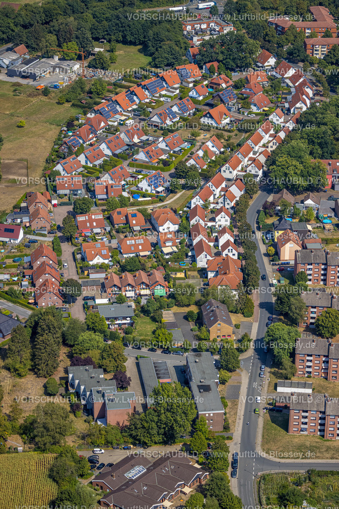 Hamm220809462HerringenPelkum | Luftbild, Wohnsiedlung Herringer Heide, rote Dächer, Herringen, Hamm, Ruhrgebiet, Nordrhein-Westfalen, Deutschland