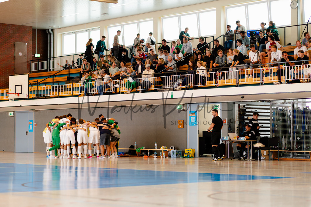 Futsal-Bundesliga, Saison 2025/2026, 2. Spieltag: SC Preußen Münster - FC Liria Futsal Berlin | Futsal-Bundesliga, Saison 2025/2026, 2. Spieltag, SC Preußen Münster empfängt FC Liria Berlin in der Universitäts-Sporthalle in Münster. Foto: sportfotografie.ms | Markus Paletta - Realisiert mit Pictrs.com