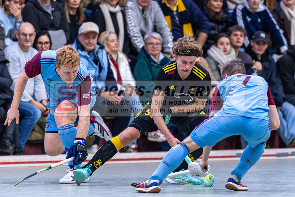 SM_2025-01-12_mD5_-151 | 1.Bundesliga Hallenhockey  (M) UHC - HTHC / 12:13 (4:5)
