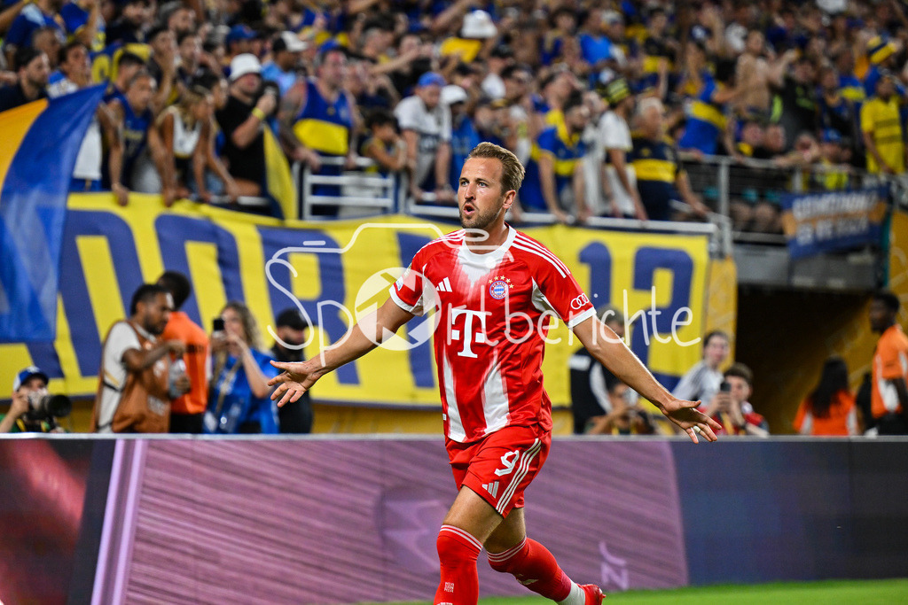 FC Bayern München - Boca Juniors | Jubel der Bayern nach dem Treffer zum 1-0 durch Harry KANE (FC Bayern Muenchen 9) / Tor / Torschuetze / Freude / Happy / FIFA Club World Cup: FC Bayern Muenchen - Boca Juniors, Hard Rock Stadium am 20.06.2025 / NOT FOR SALE IN USA