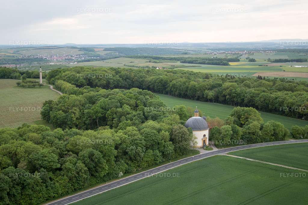 Luftbild: Schlosspark Gaibach im Ortsteil Gaibach in Volkach im Bundesland Bayern in Deutschland. Foto: IMG_078936.jpg vom 14.05.2015 durch Werner Riehm/FLY-FOTO.de