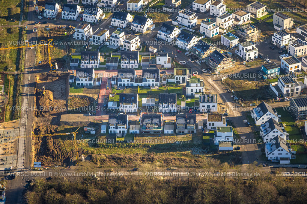 Duisburg241201932 | Luftbild, Angerbogen, Wohngebiet Alter Angerbach, Neubaugebiet, Huckingen, Duisburg, Ruhrgebiet, Nordrhein-Westfalen, Deutschland