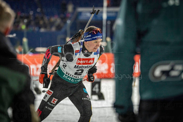 bett1.de WTC Biathlon auf Schalke, 28.12.2025 | Justus Strelow (Team Deutschland 1) nach dem Schießen bei der World Team Challenge (bett1.de WTC Biathlon auf Schalke) am 28.12.2025 in der Veltins-Arena in Gelsenkirchen (Deutschland). 