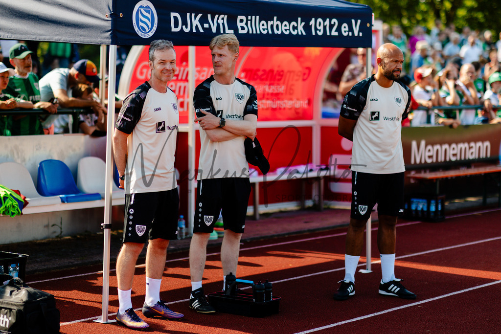 Testspiel, Saison 2026/27: SC Preußen Münster - Kickers Emden | Billerbeck, 10.07.2026: Testspiel, SC Preußen Münster gegen Kickers Emden auf der Anlage des DJK Billerbeck in Billerbeck. Foto: sportfotografie.ms | Markus Paletta - Realisiert mit Pictrs.com