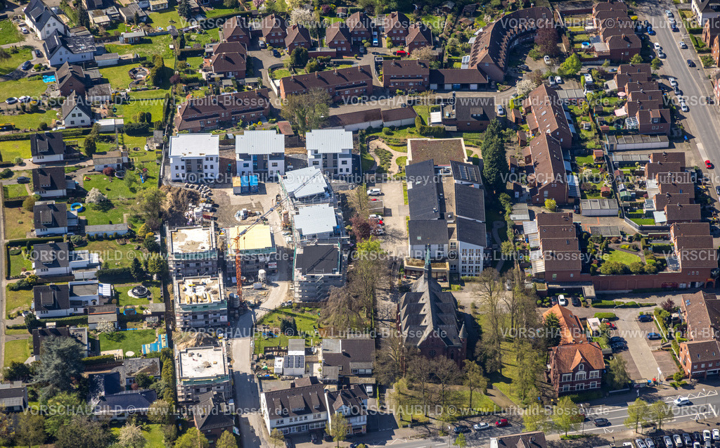 Bergkamen230406503 | Luftbild, Baustelle mit Neubau Wohnsiedlung zwischen Kamener Straße und Am Alten Sägewerk, Beckinghausen, Lünen, Ruhrgebiet, Nordrhein-Westfalen, Deutschland