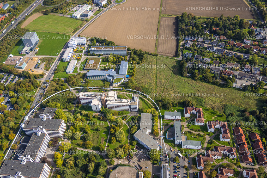 Dortmund231000556 | Luftbild, TU Technische Universität Dortmund und Fachhochschule Dortmund, Schwebebahnstrecke, Eichlinghofen, Dortmund, Ruhrgebiet, Nordrhein-Westfalen, Deutschland