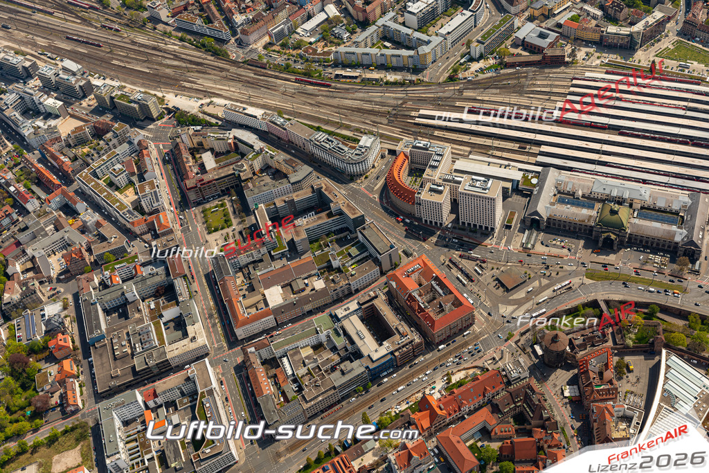 Das Luftbild zeigt Marienvorstadt Nürnberg - Die Luftaufnahme wurde 2023 vom UL-Flugzeug aus erstellt ( keine Drohne ) - Hochauflösende Luftaufnahme - Für grossformatige Ausdrucke geeignet. Die Geschenkidee !Mit Lizenz und Bildrechte bestellbar