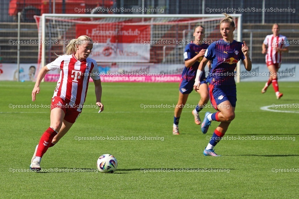 xSSc06092502021 | 05.09.2025, xsscx, Frauen Fuﬂball, 1. FC Koeln - RB Leipzig, 1. Fuﬂball Bundesliga, 01. Spieltag, Franz-Kremer-Stadion, Saison 2025 2026: Sandra Maria Jessen (1. FC Kˆn #06) DFB regulations prohibit any use of photographs as image sequences and or quasi-video. Nordrhein-Westfalen Deutschland