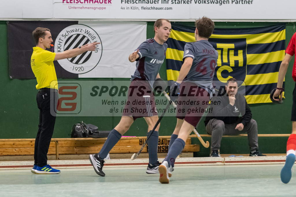 SFE_20230304_0031 | Deutsche Meisterschaft Männliche U16 Halle 2023 am 04.03.2023 in Köln (KTHC Stadion Rot-Weiss Köln Tennis and Hockey Club), Photo: Stephan Fehrmann 2022 (Sports-Gallery)