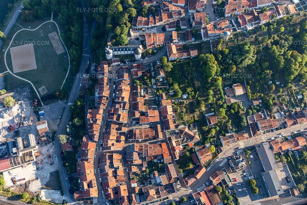 Aerial view: Corbin Mediath in Liverdun in the state Meurthe et Moselle, France.Photo: IMG_118131.jpg taken on 09/15/2019 by Werner Riehm/FLY-FOTO.comResolution of the original: 5328 x 3552 px