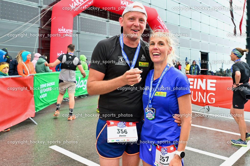 Großglockner Mountain Run | #357 Kilzer Stephanie, #356 Rosmann Daniel, Heiratsantrag, Großglockner Mountain Run, Großglockner Mountain Run 2024 am 07.07.2024 in Heiligenblut (Großglockner), Austria, (Photo by Bernd Stefan)