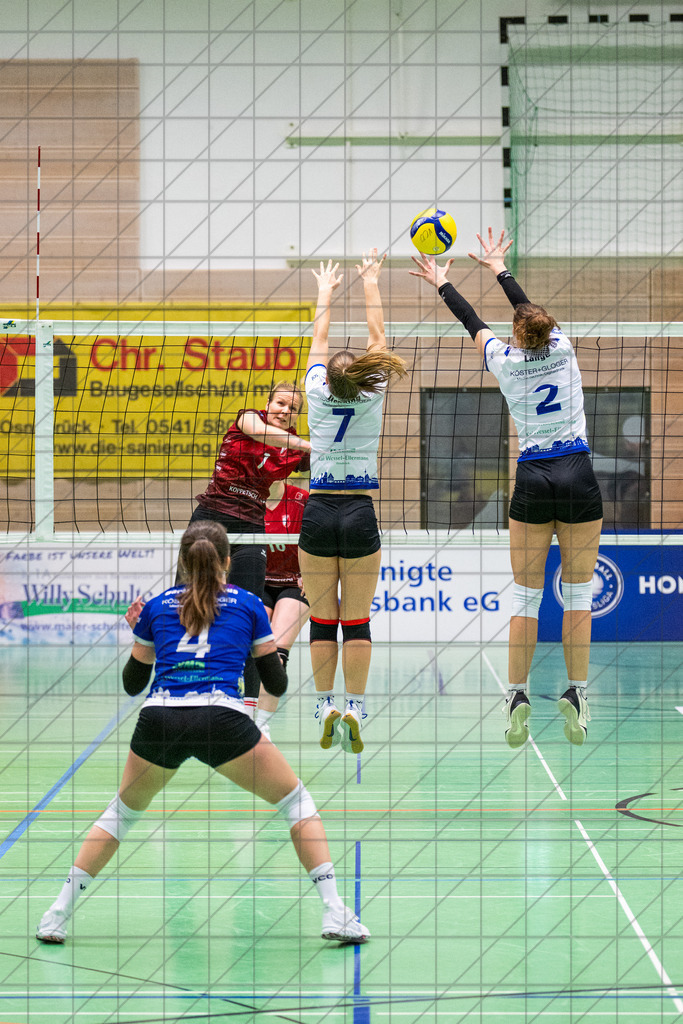 2. VBLF Nord 25/26 | Spiel 4065 | VC Osnabrück vs. TUSA City Girls Düsseldorf | DRESING Merit (VC Osnabrück e.V. #7)  und LANGE Maja (VC Osnabrück e.V. #2) //  10.01.26: 2. VBLF Nord 25/26 | Spiel 4065 | VC Osnabrück vs. TUSA City Girls Düsseldorf / Osnabrück / Deutschland  //   CREDIT:www.bullenfotos.de, Martin König, Hörner Weg 40, D-49078 Osnabrück, +4917663732967 // Nutzung und Weitergabe nur zu den vereinbarten Zwecken. Presseanfragen an Ersteller. Alle Rechte beim Ersteller. Honorierung nach MFM. - Realisiert mit Pictrs.com