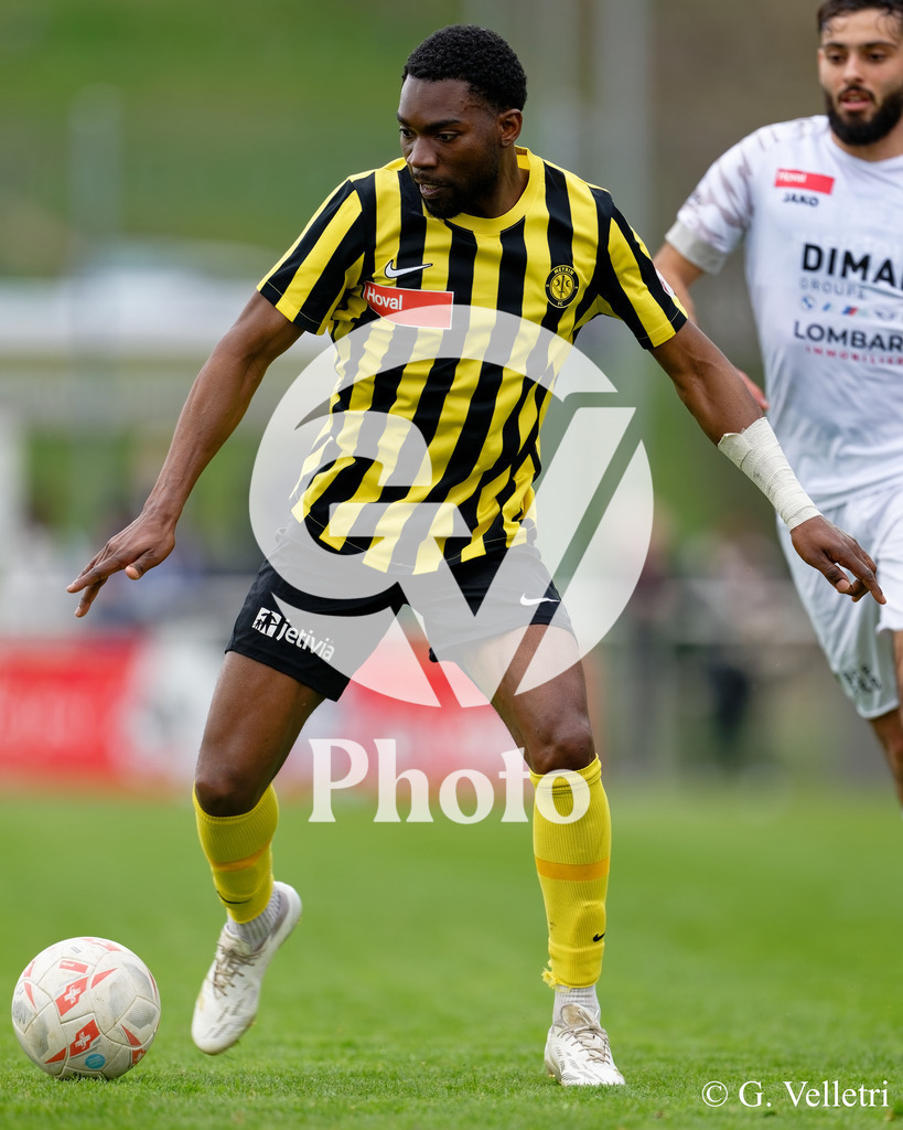 1ème Ligue Classic - Meyrin FC v FC Portalban | during the 1ème Ligue Classic game between Meyrin FC and FC Portalban at Stade des Arbères in Meyrin, Switzerland