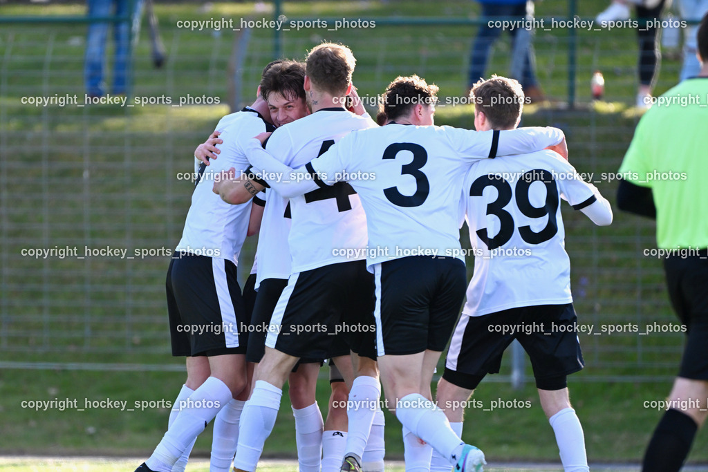 SV Spittal 1921 vs. ATUS Ferlach 24.3.2024 | Jubel SV Spittal, #3 Killian Brandner SV Spittal, #39 Fabian Hoi SV Spittal, SV Spittal 1921 vs. ATUS Ferlach 24.3.2024, SV Spittal 1921 vs. ATUS Ferlach am 24.03.2024 in Spittal an der Drau (Goldeck Stadion), Austria, (Photo by Bernd Stefan)
