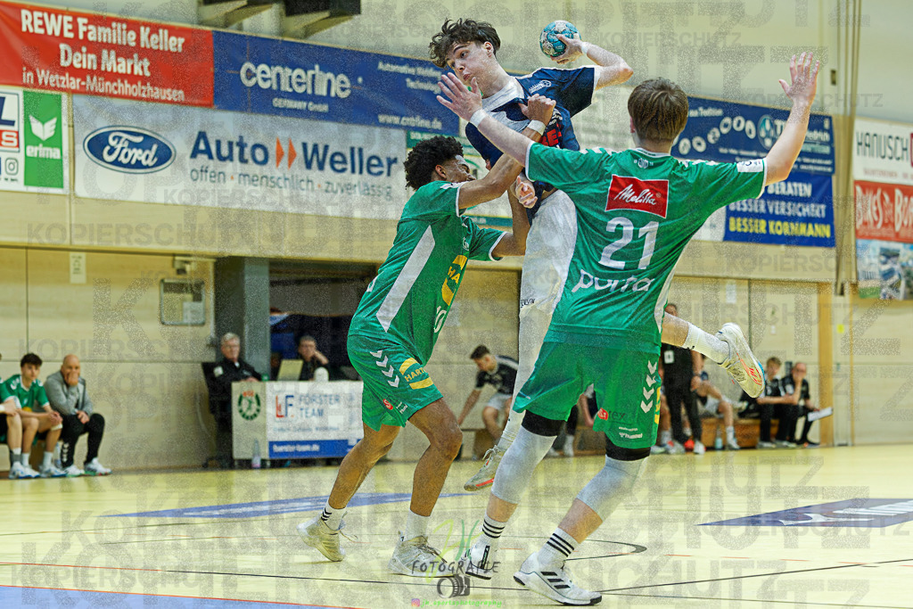 mJB Pokalrunde dt. Meisterschaft, TV Hüttenberg - TSV GWD Minden | mJB Pokalrunde dt. Meisterschaft, TV Hüttenberg - TSV GWD Minden am 15.03.2025 in Münchholzhausen (Sporthalle Münchholzhausen)Photo © 2025 - Jörg Heinrich - Realisiert mit Pictrs.com