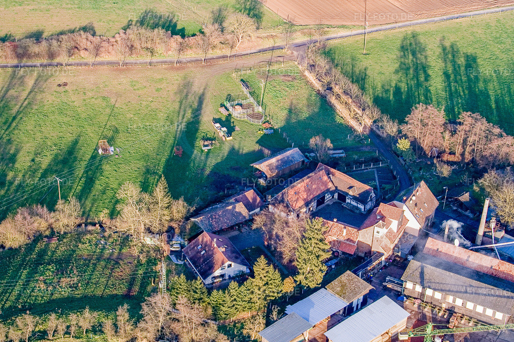 Luftbild: Schaidt, Schaidter Mühle im Ortsteil Schaidt in Wörth im Bundesland Rheinland-Pfalz in Deutschland. Foto: IMG_14834.jpg vom 30.11.2008 durch Werner Riehm/FLY-FOTO.de