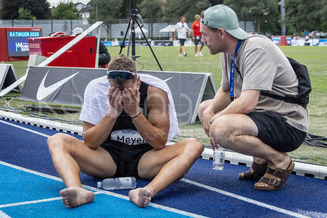 Multisport Event; Ratingen, 28.06.2026 | RATINGEN, GERMANY - JUNE 28, 2026 : Marcel Meyer (GER / Germany)sad after the finish line during the Multisport Event at Stadion Ratingen on June 28, 2026 in Ratingen, Germany.